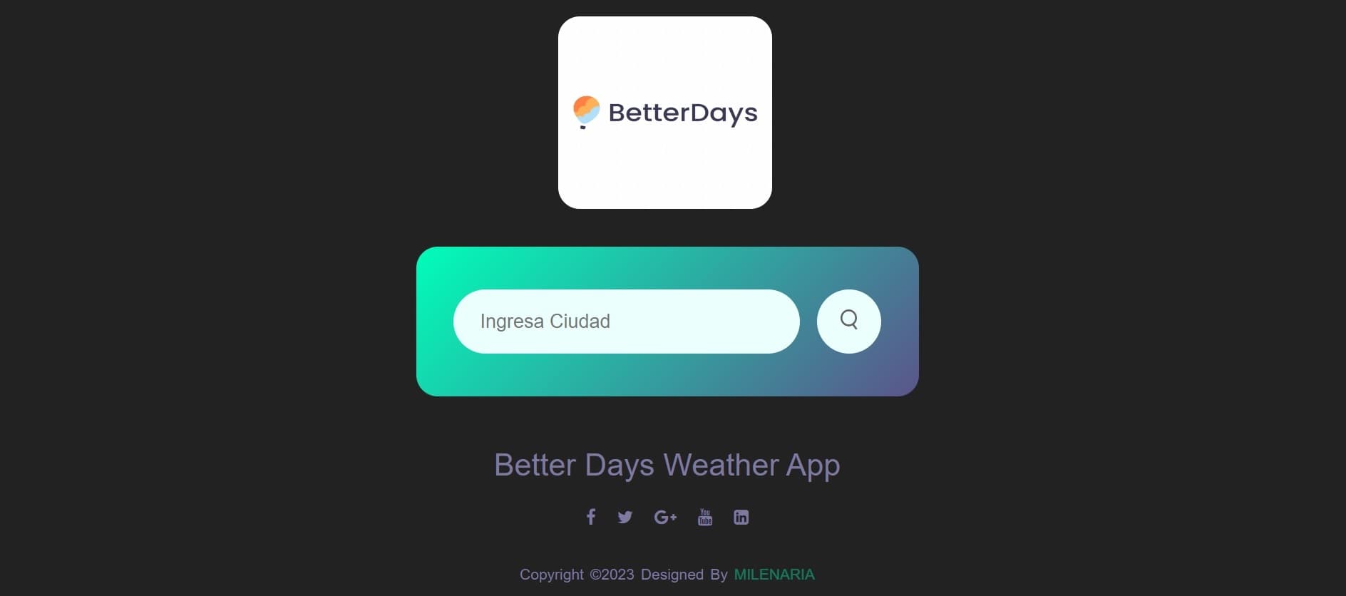 Dashboard Weather App